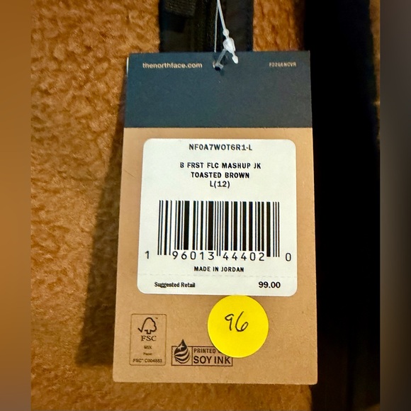 NWT The North Face Fleece Mashup Jacket Sz L Youth - Picture 4 of 15